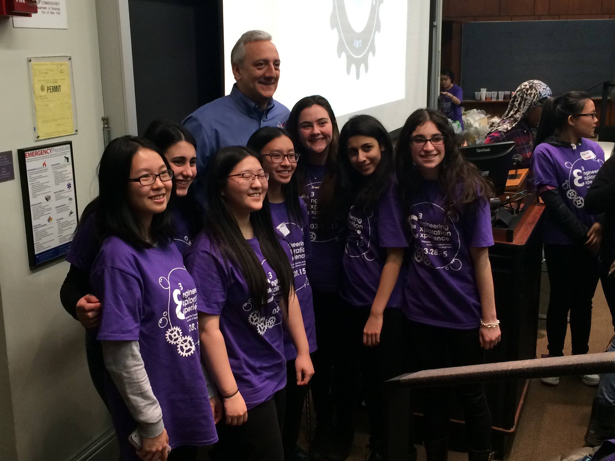Society of Women Engineer's Engineering Exploration Experience event had a presentation from Professor Mike Massimino